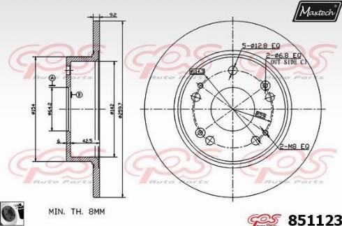 Maxtech 851123.0060 - Disque de frein cwaw.fr