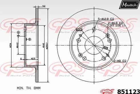 Maxtech 851123.0000 - Disque de frein cwaw.fr