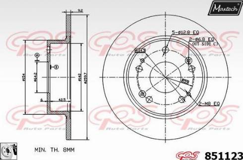 Maxtech 851123.0080 - Disque de frein cwaw.fr