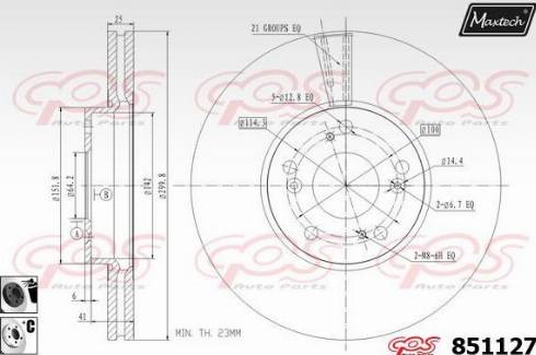 Maxtech 851127.6060 - Disque de frein cwaw.fr