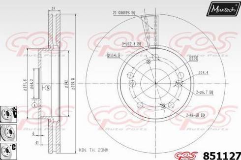 Maxtech 851127.6880 - Disque de frein cwaw.fr