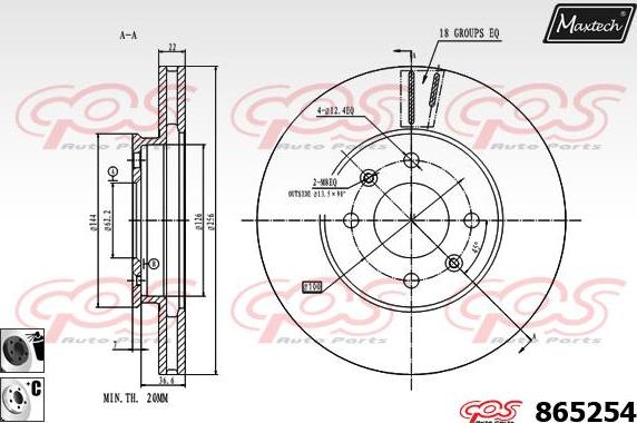 Maxtech 851127 - Disque de frein cwaw.fr