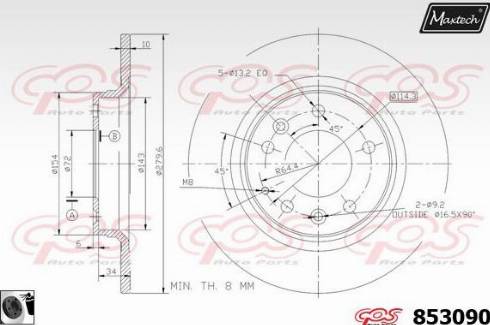 Maxtech 853090.0060 - Disque de frein cwaw.fr