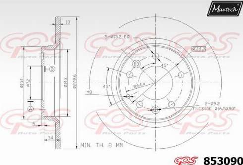 Maxtech 853090.0000 - Disque de frein cwaw.fr