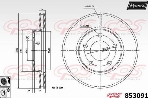 Maxtech 853091.6060 - Disque de frein cwaw.fr