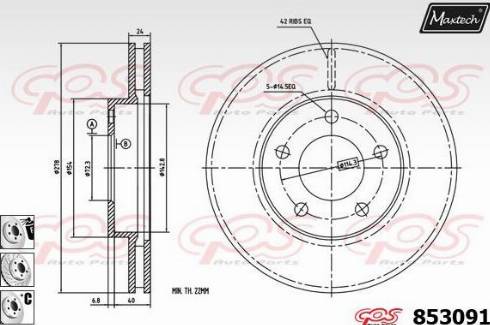 Maxtech 853091.6880 - Disque de frein cwaw.fr