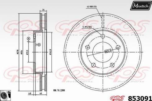 Maxtech 853091.0060 - Disque de frein cwaw.fr