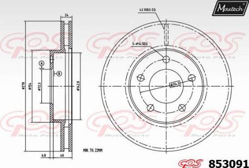 Maxtech 853091.0000 - Disque de frein cwaw.fr