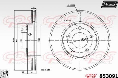 Maxtech 853091.0080 - Disque de frein cwaw.fr