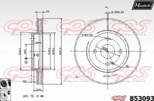 Maxtech 853093.6060 - Disque de frein cwaw.fr