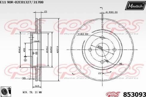 Maxtech 853093.0060 - Disque de frein cwaw.fr