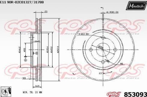 Maxtech 853093.0080 - Disque de frein cwaw.fr