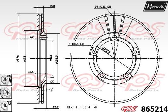 Maxtech 853093 - Disque de frein cwaw.fr