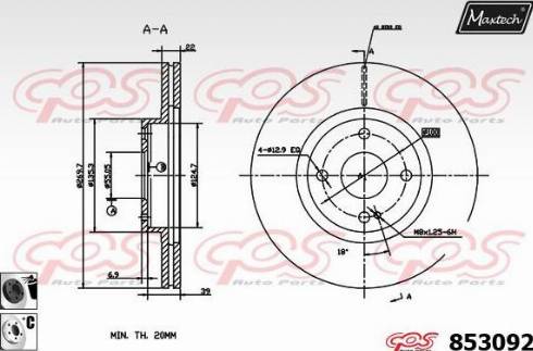 Maxtech 853092.6060 - Disque de frein cwaw.fr