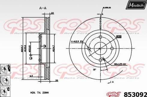 Maxtech 853092.6880 - Disque de frein cwaw.fr