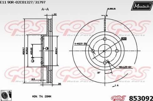 Maxtech 853092.0060 - Disque de frein cwaw.fr