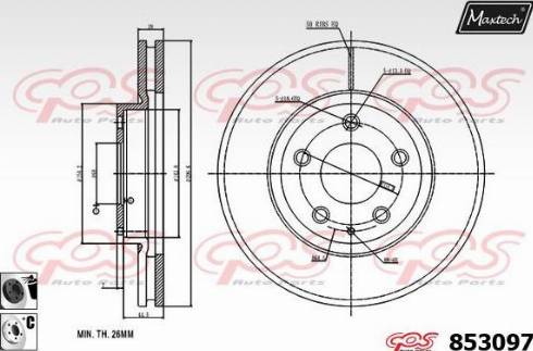 Maxtech 853097.6060 - Disque de frein cwaw.fr