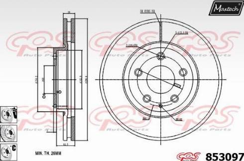 Maxtech 853097.6880 - Disque de frein cwaw.fr