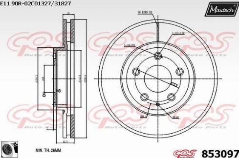 Maxtech 853097.0060 - Disque de frein cwaw.fr