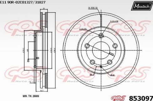 Maxtech 853097.0000 - Disque de frein cwaw.fr