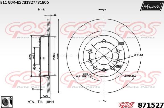 Maxtech 853097 - Disque de frein cwaw.fr