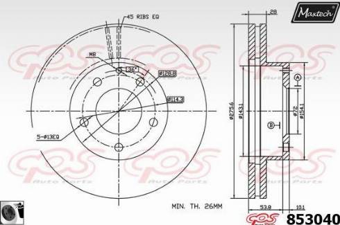 Maxtech 853040.0060 - Disque de frein cwaw.fr