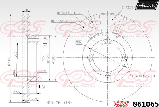 Maxtech 853040 - Disque de frein cwaw.fr