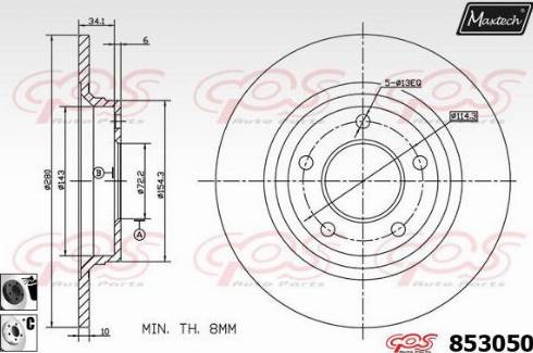 Maxtech 853050.6060 - Disque de frein cwaw.fr