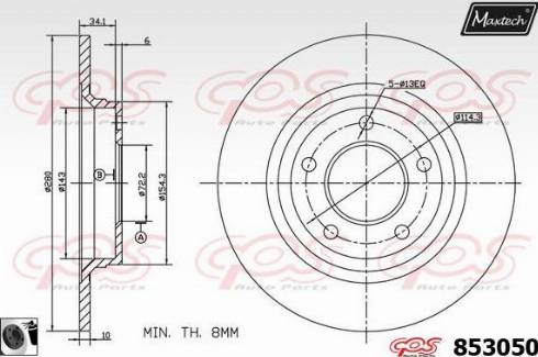 Maxtech 853050.0060 - Disque de frein cwaw.fr