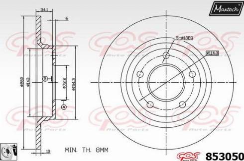 Maxtech 853050.0080 - Disque de frein cwaw.fr