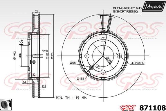 Maxtech 853050 - Disque de frein cwaw.fr