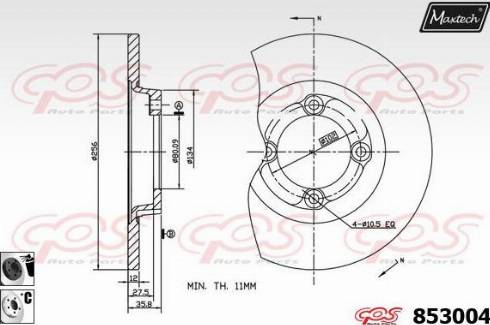 Maxtech 853004.6060 - Disque de frein cwaw.fr