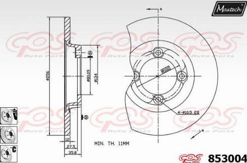 Maxtech 853004.6880 - Disque de frein cwaw.fr