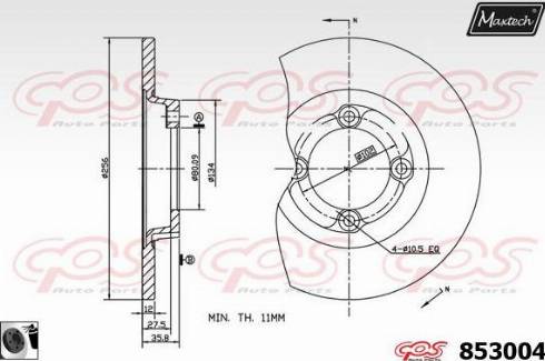 Maxtech 853004.0060 - Disque de frein cwaw.fr