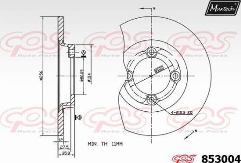 Maxtech 853004.0000 - Disque de frein cwaw.fr