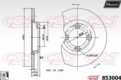 Maxtech 853004.0080 - Disque de frein cwaw.fr