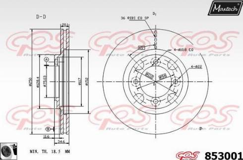 Maxtech 853001.0060 - Disque de frein cwaw.fr