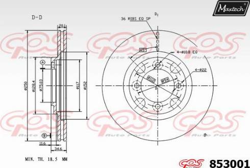 Maxtech 853001.0000 - Disque de frein cwaw.fr