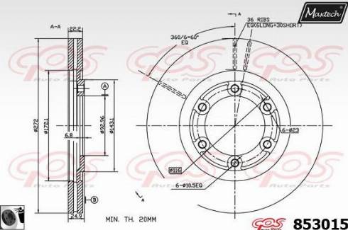 Maxtech 853015.0060 - Disque de frein cwaw.fr