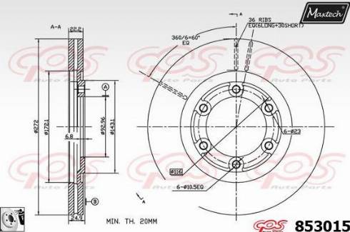 Maxtech 853015.0080 - Disque de frein cwaw.fr