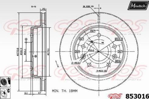 Maxtech 853016.6060 - Disque de frein cwaw.fr