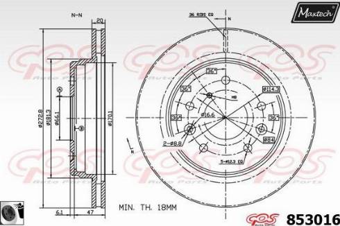 Maxtech 853016.0060 - Disque de frein cwaw.fr