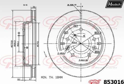 Maxtech 853016.0000 - Disque de frein cwaw.fr