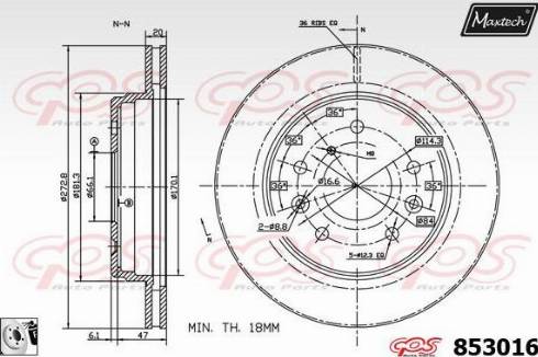 Maxtech 853016.0080 - Disque de frein cwaw.fr