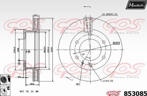 Maxtech 853085.6060 - Disque de frein cwaw.fr