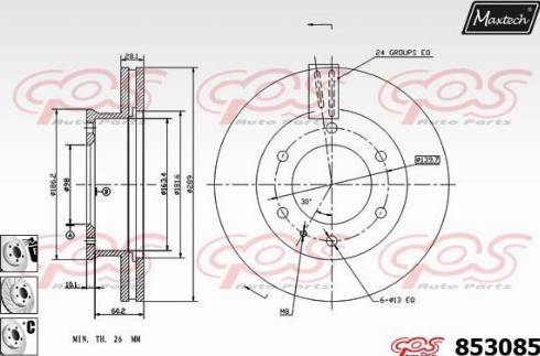 Maxtech 853085.6880 - Disque de frein cwaw.fr