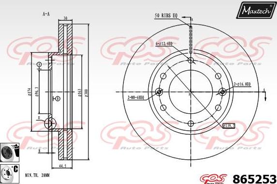 Maxtech 853083 - Disque de frein cwaw.fr