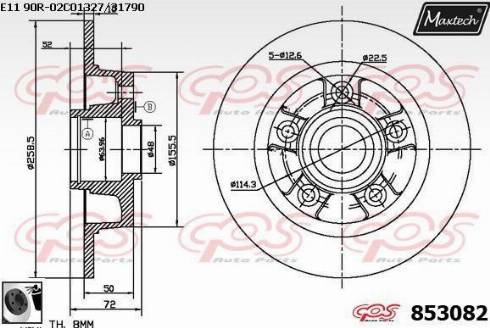 Maxtech 853082.0060 - Disque de frein cwaw.fr