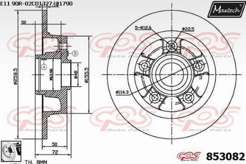 Maxtech 853082.0080 - Disque de frein cwaw.fr