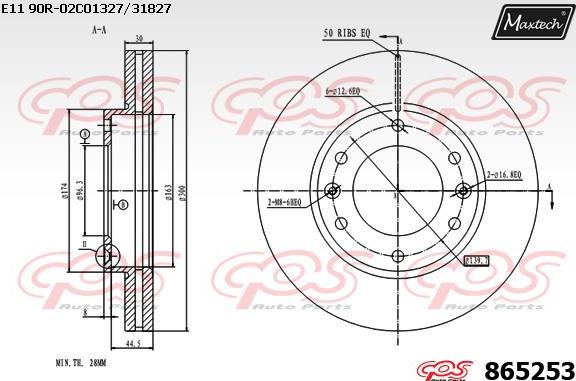 Maxtech 853082 - Disque de frein cwaw.fr